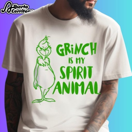 Grinch Is My Spirit Animal Christmas 2024 Shirt