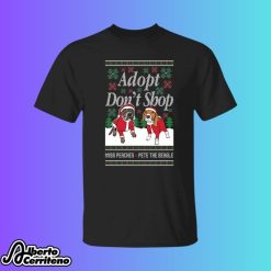 Miss Peaches And Pete The Beagle Adopt Don’t Shop Christmas Shirt