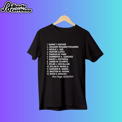 13 Fallen Soldiers Remember Their Names 13 Soldiers Shirt