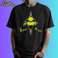 Grinch Zipper Ew People Christmas 2024 Shirt