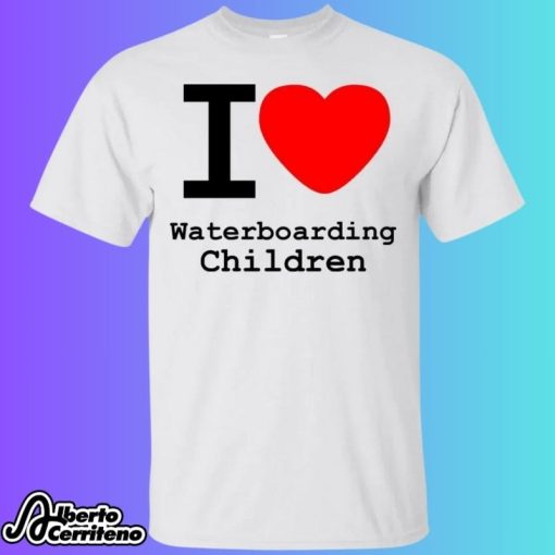 I Love Waterboarding Children Shirt