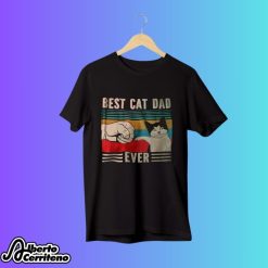 Best Cat Dad Ever Vintage Cat Dad First Pump Shirt