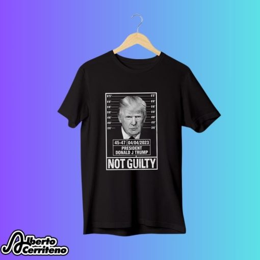 Donald Trump Police Mugshot Photo Not Guilty 45-47 President Shirt