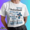 Never Underestimate Autism Mom Covered By Blood Of Jesus And Was Born In September Shirt