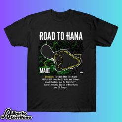 Road To Hana Map Maui Island Guide Shirt