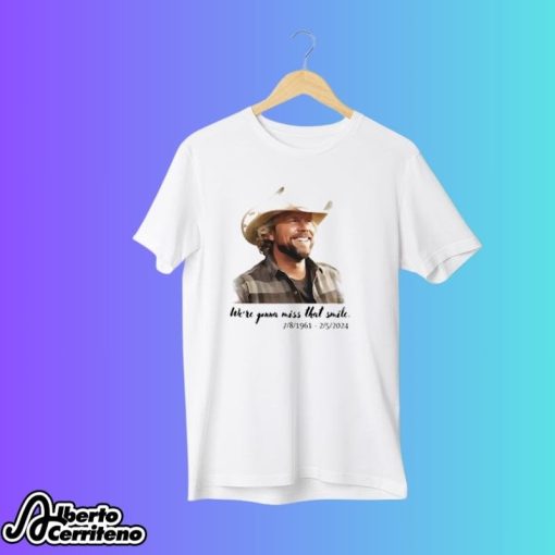 Toby Keith We’re Gonna Miss That Smile Memorial Shirt