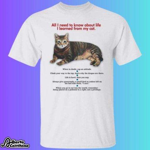 All I Need To Know About Life I Learned From My Cat Shirt