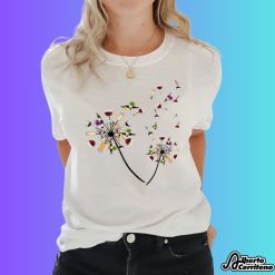 Dandelion Wine Glasses Cute Floral Wine Lover Shirt