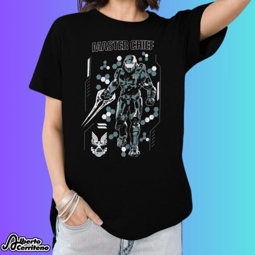 Halo Master Chief Holographic Foil Print Shirt