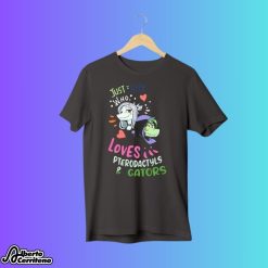 Just A Boy Who Loves Pterodactyls And Gators Shirt