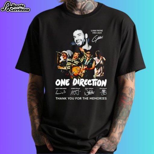 Liam Payne One Direction Thank You For The Memories Signature 2024 Shirt