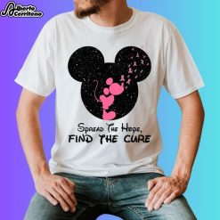 Mickey Mouse Breast Cancer Spread The Hope, Find The Cure Shirt