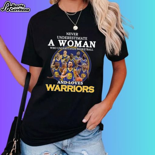Never Underestimate A Woman Who Understands Basketball And Loves Warriors Shirt
