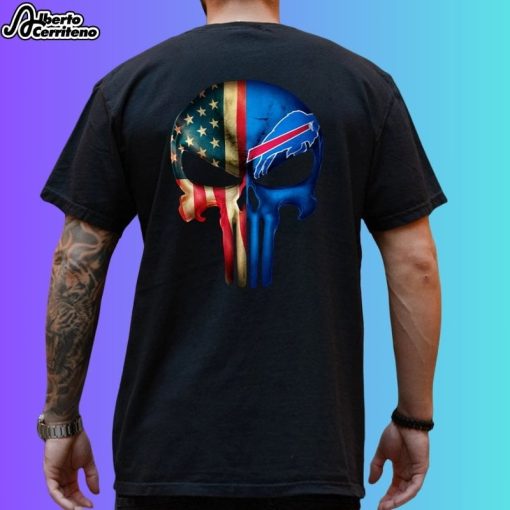 The Punisher Skull Flag Buffalo Bills Shirt