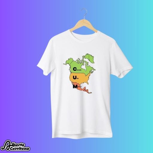 Cum Map Canada USA and Mexico Shirt