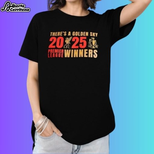 Liverpool Premier League Winners There’s A Golden Sky 2025 Shirt