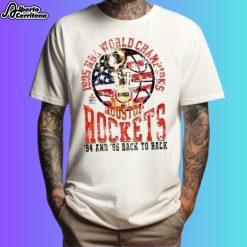 1995 Nba World Champions Houston Rockets '94 And '95 Back To Back Shirt