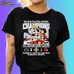 2024 Ncaa Volleyball National Champions Penn State Beat Louisville 3-1 Mascot Shirt