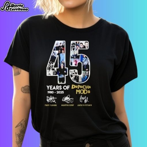 45 Years Of Depeche Mode 1980-2025 Signature Shirt