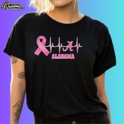 Alabama Heartbeat Pink Ribbon Shirt