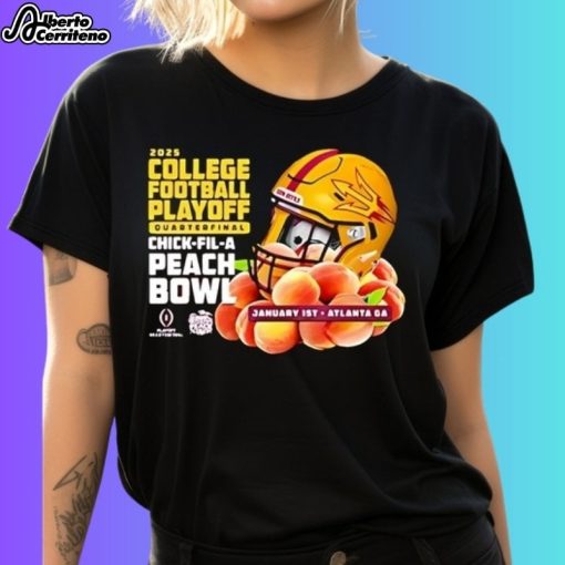 Arizona State Sun Devils 2025 College Football Playoff Quarterfinal Peach Bowl Shirt