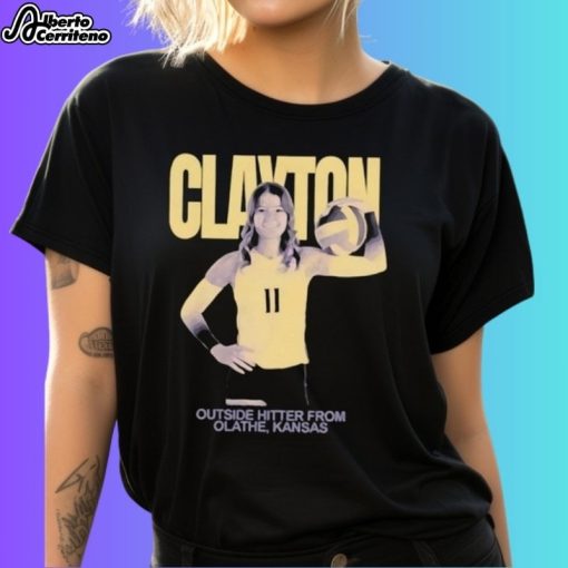 Caroline Clayton Outside Hitter From Olathe Kansas Vintage Shirt