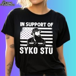 In Support Of Syko Stu Usa Flag Shirt