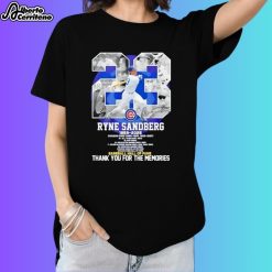 Ryne Sandberg 1959-2025 Chicago Cubs Thank You For The Memories Signature Shirt