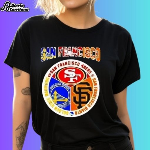 San Francisco 49Ers Giants And Warriors Football Logo Shirt