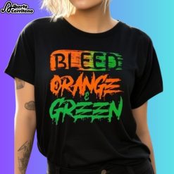 Bleed Orange And Green Miami Hurricanes Shirt
